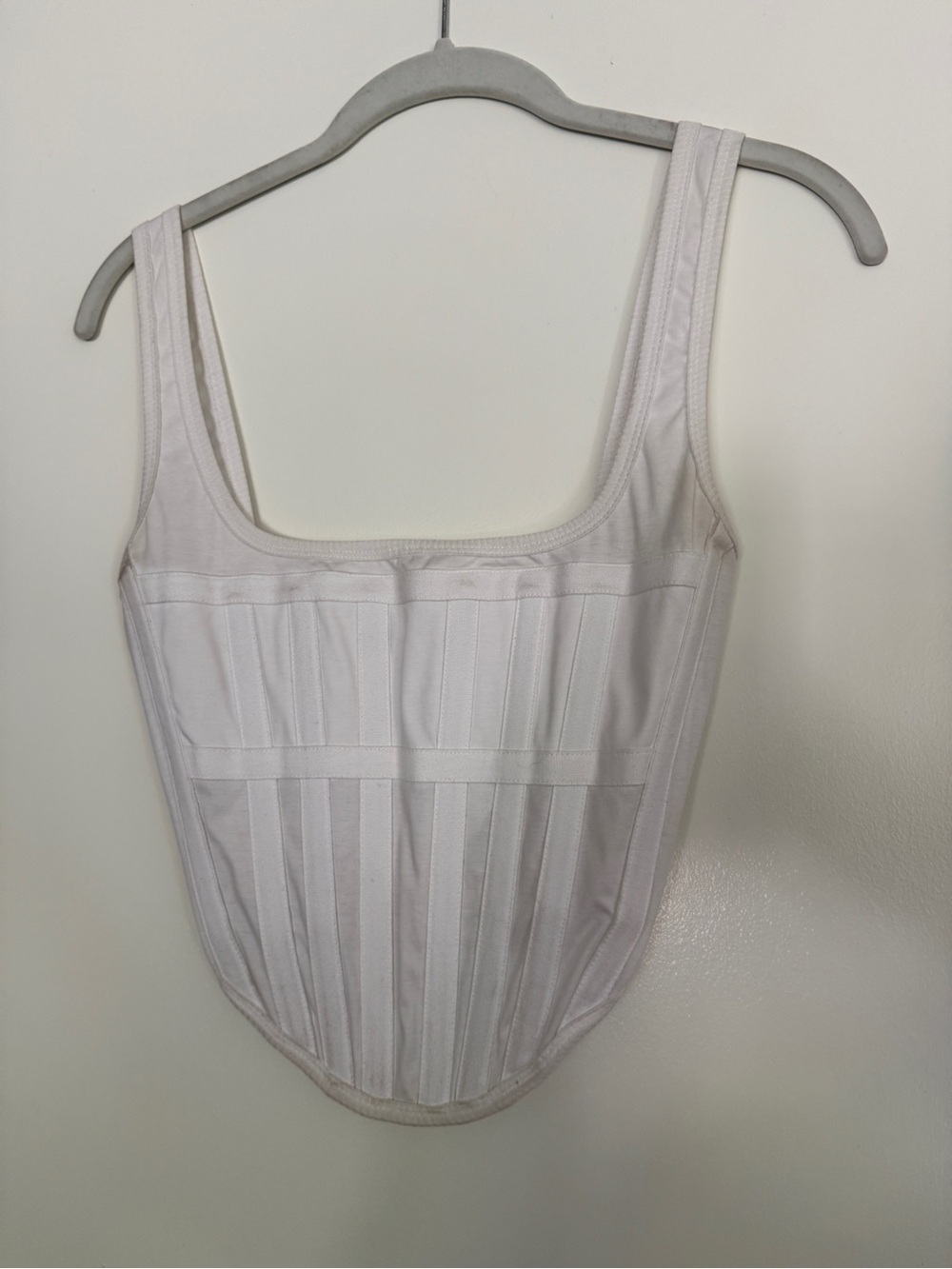 Dion Lee white structured corset top